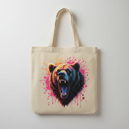 Neon Grizzly Bear DTF Transfer - Bold Streetwear Design - NeoInk Transfers