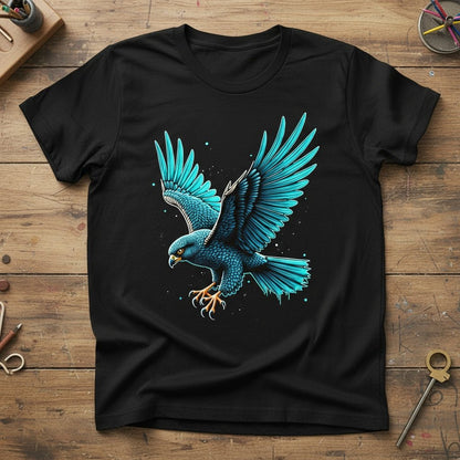 Neon Hawk DTF Transfer - Fierce Flying Bird Design - NeoInk Transfers