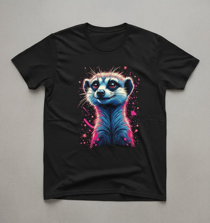 Neon Meerkat DTF Transfer - Vibrant Wildlife Design - NeoInk Transfers