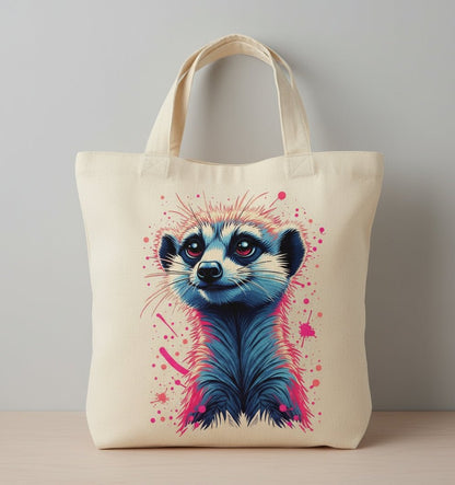 Neon Meerkat DTF Transfer - Vibrant Wildlife Design - NeoInk Transfers