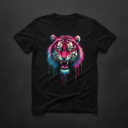 Neon Tiger DTF Transfer - Fierce Jungle Cat Design - NeoInk Transfers