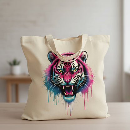 Neon Tiger DTF Transfer - Fierce Jungle Cat Design - NeoInk Transfers