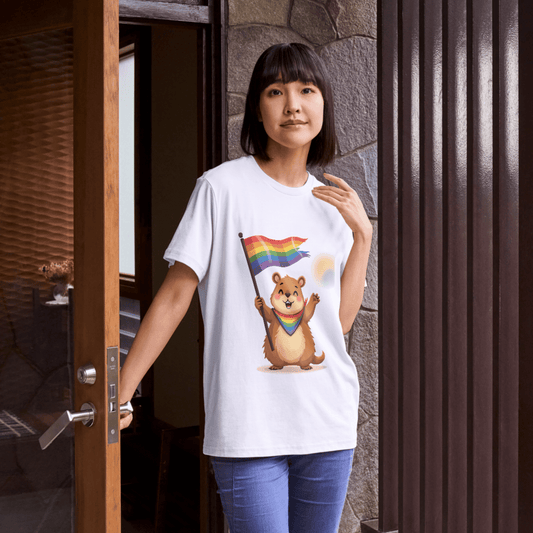 Pride Bear with Rainbow Flag DTF Transfer LG1 - NeoInk Transfers