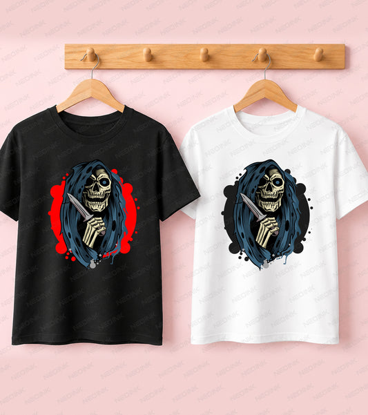 Grim Reaper Dagger Red Circle Scary DTF Transfer S-B15