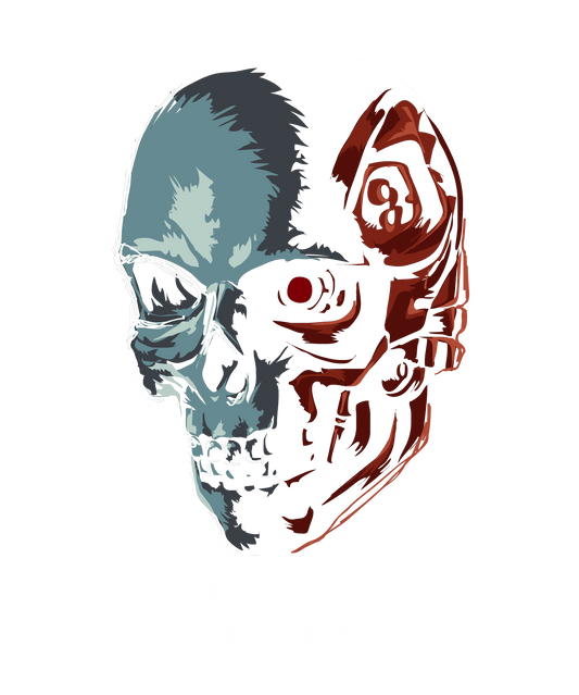 Cyborg Machine Skull Scary DTF Transfer S-B20 - NeoInk Transfers