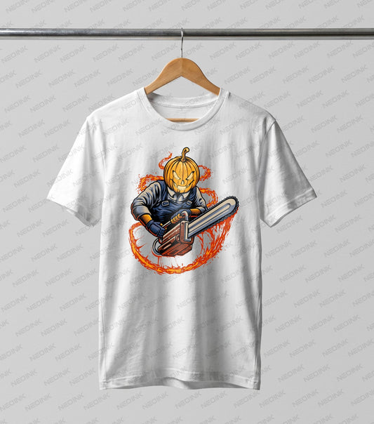 Chainsaw Killer Pumpkin Head Halloween DTF Transfer H-W9 - NeoInk Transfers