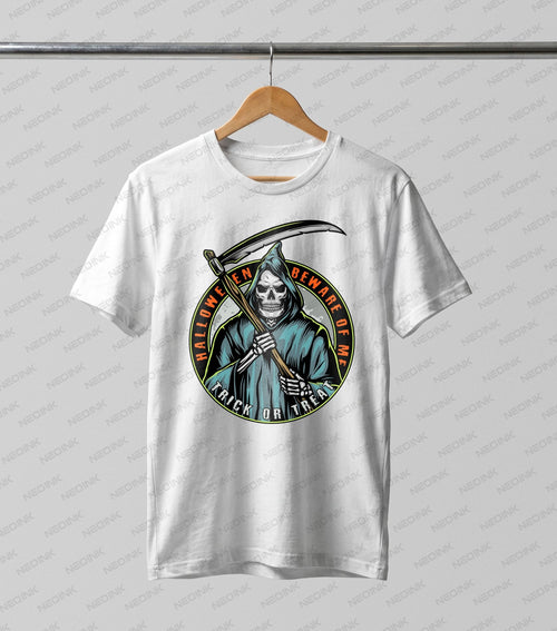 Grim Reaper Beware Of Me Emblem Halloween DTF Transfer H-W7 - NeoInk Transfers