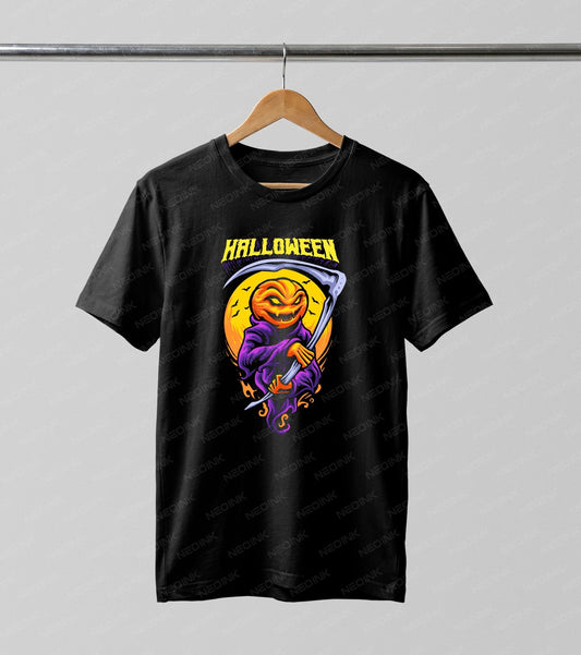 Grim Reaper Pumpkin Halloween DTF Transfer H-B8 - NeoInk Transfers