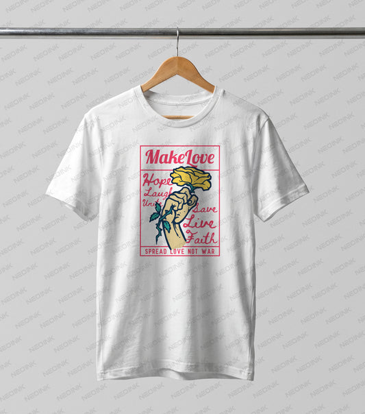 Artistic hand holding a yellow rose framed by inspiring positive words, beautifully prepared as DTF transfers ready to print for peaceful streetwear.