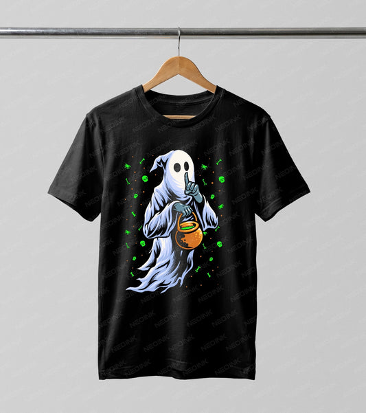 Shushing Ghost Trick or Treat Halloween DTF Transfer H-B9 - NeoInk Transfers